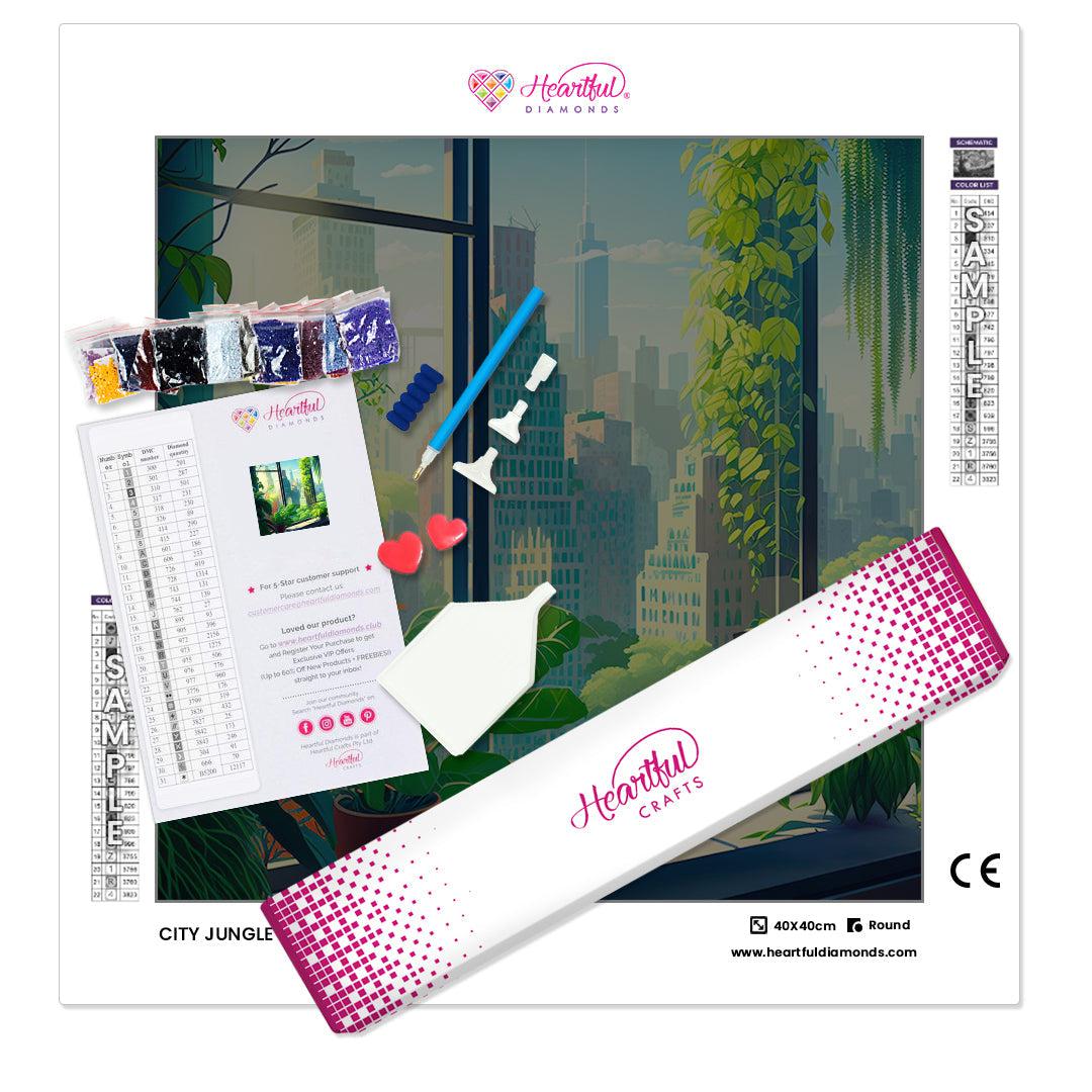 City Jungle Window — Diamond Painting Kit