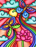 Rainbow Flight & Lotus Light (4FD + 4AB) — Diamond Painting Kit