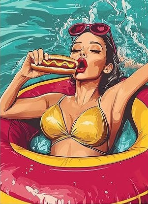 Juicy Hot Dog Summer (6FD) — Diamond Painting Kit