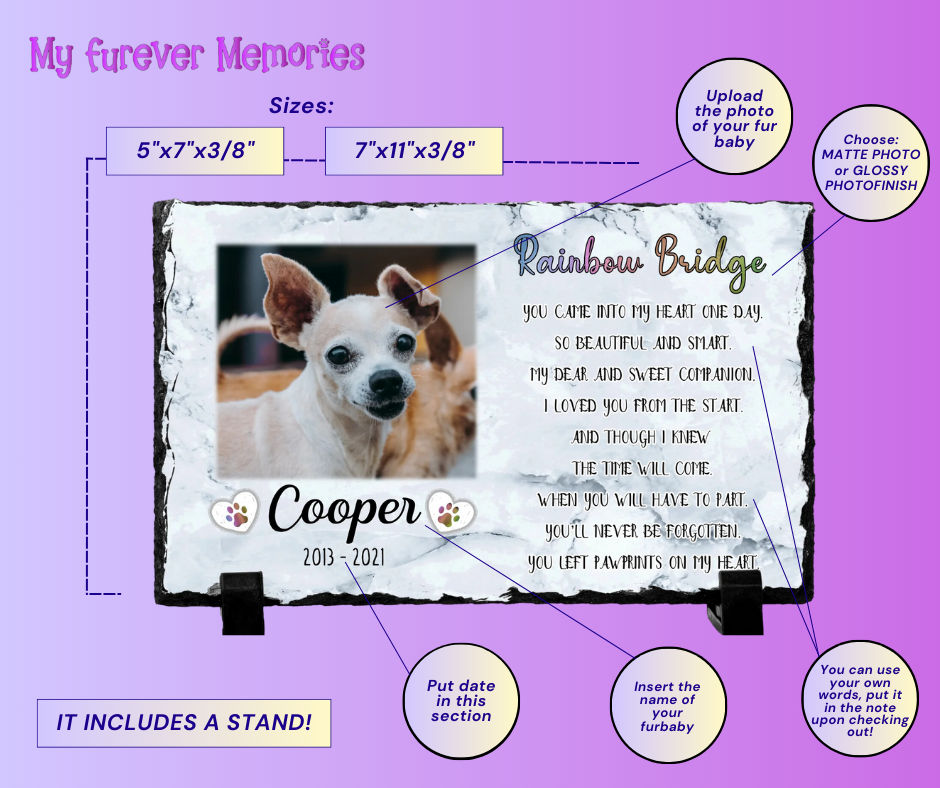 Unique sympathy gift Personalized Dog Memorial Plaque You left paw prints on my heart Picture Keepsake