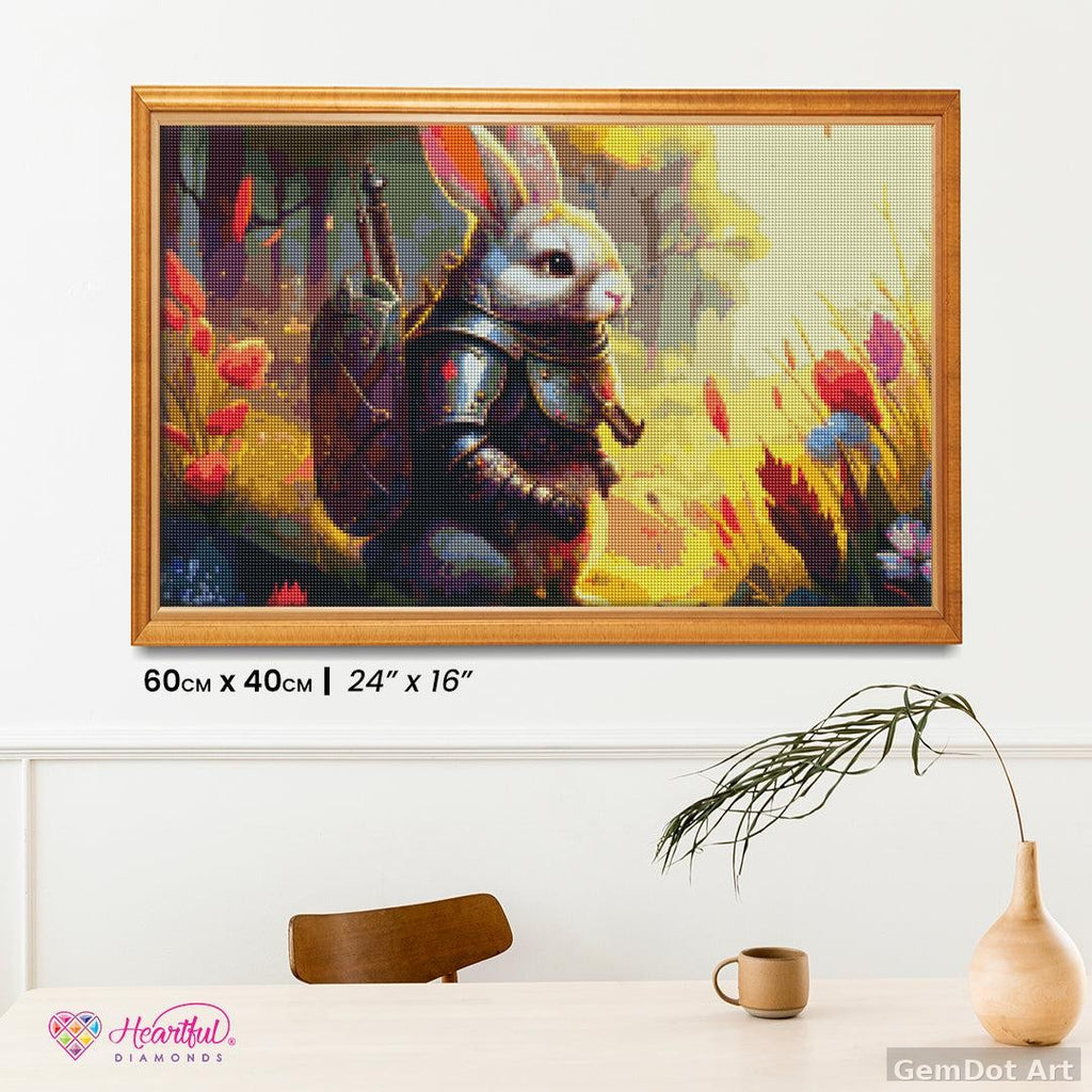 Adventurous Rabbit Knight — Diamond Painting Kit