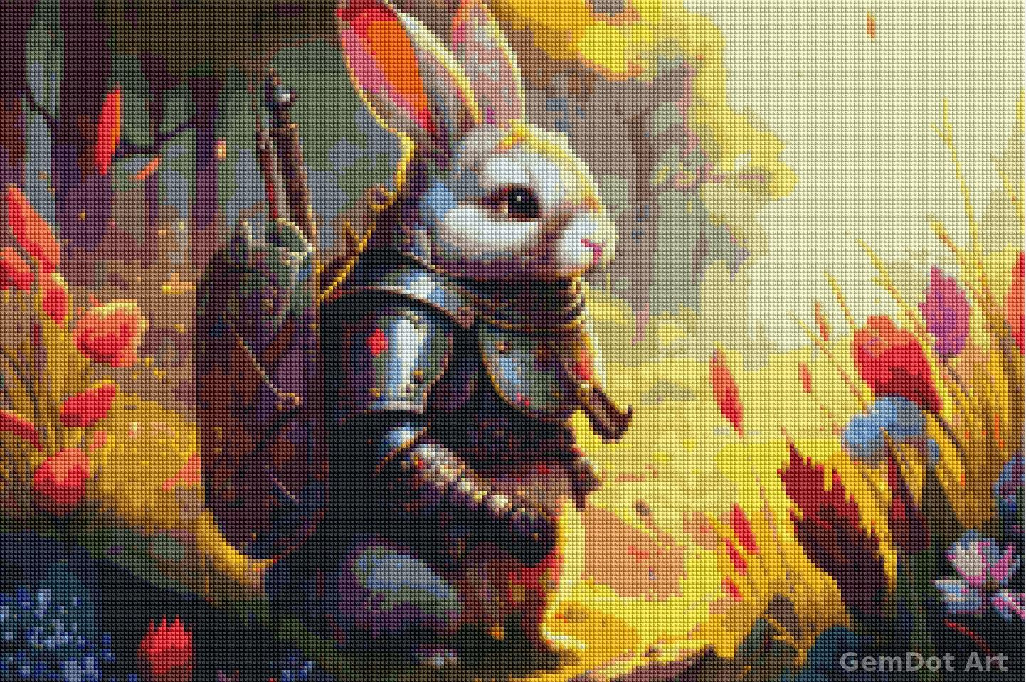 Adventurous Rabbit Knight — Diamond Painting Kit