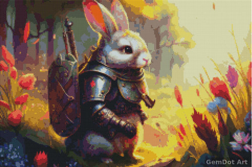 Adventurous Rabbit Knight — Diamond Painting Kit