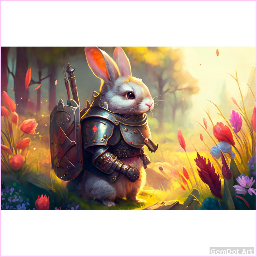 Adventurous Rabbit Knight — Diamond Painting Kit