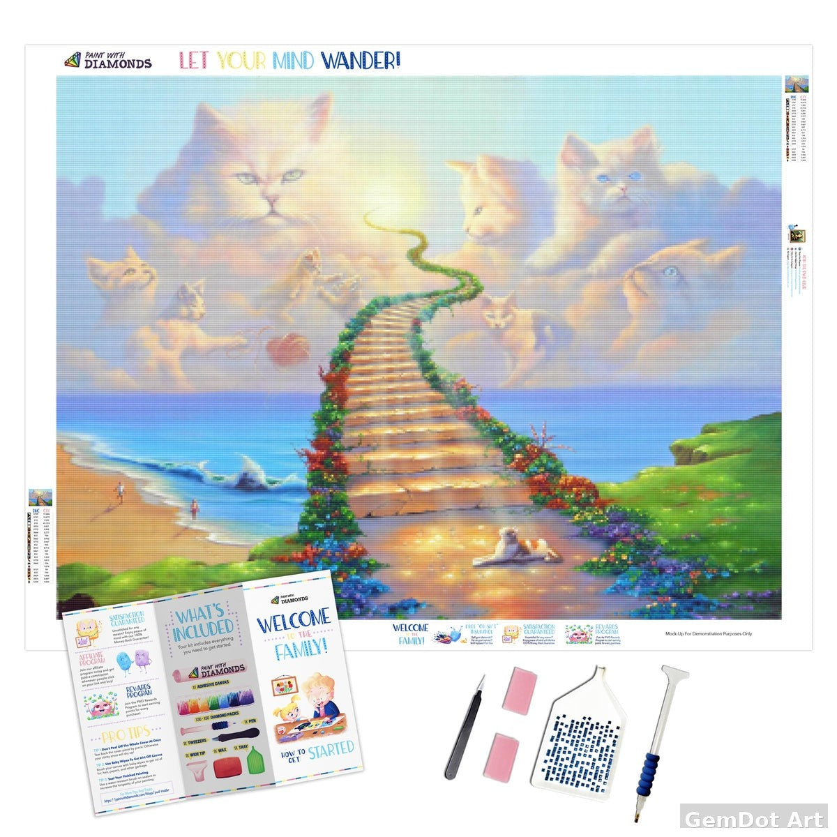 All Cats Go To Heaven — Diamond Painting Kit