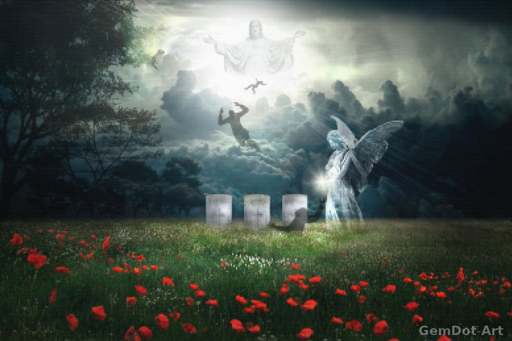 At The Gravestone — Diamond Painting Kit