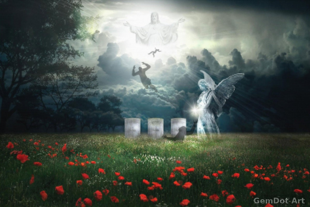 At The Gravestone — Diamond Painting Kit