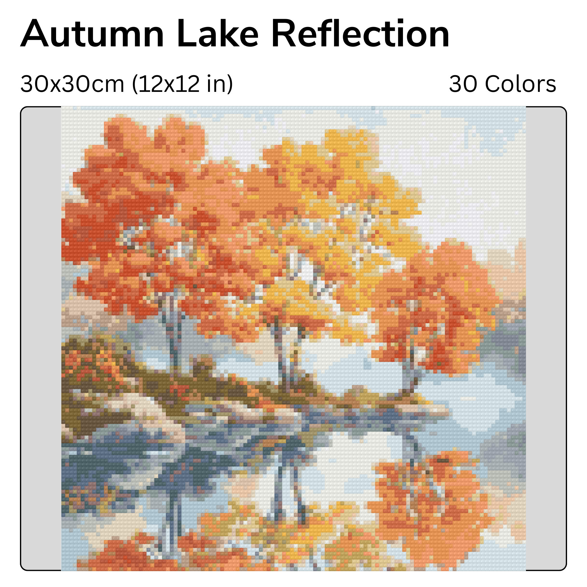 Autumn Lake Reflection — Diamond Painting Kit