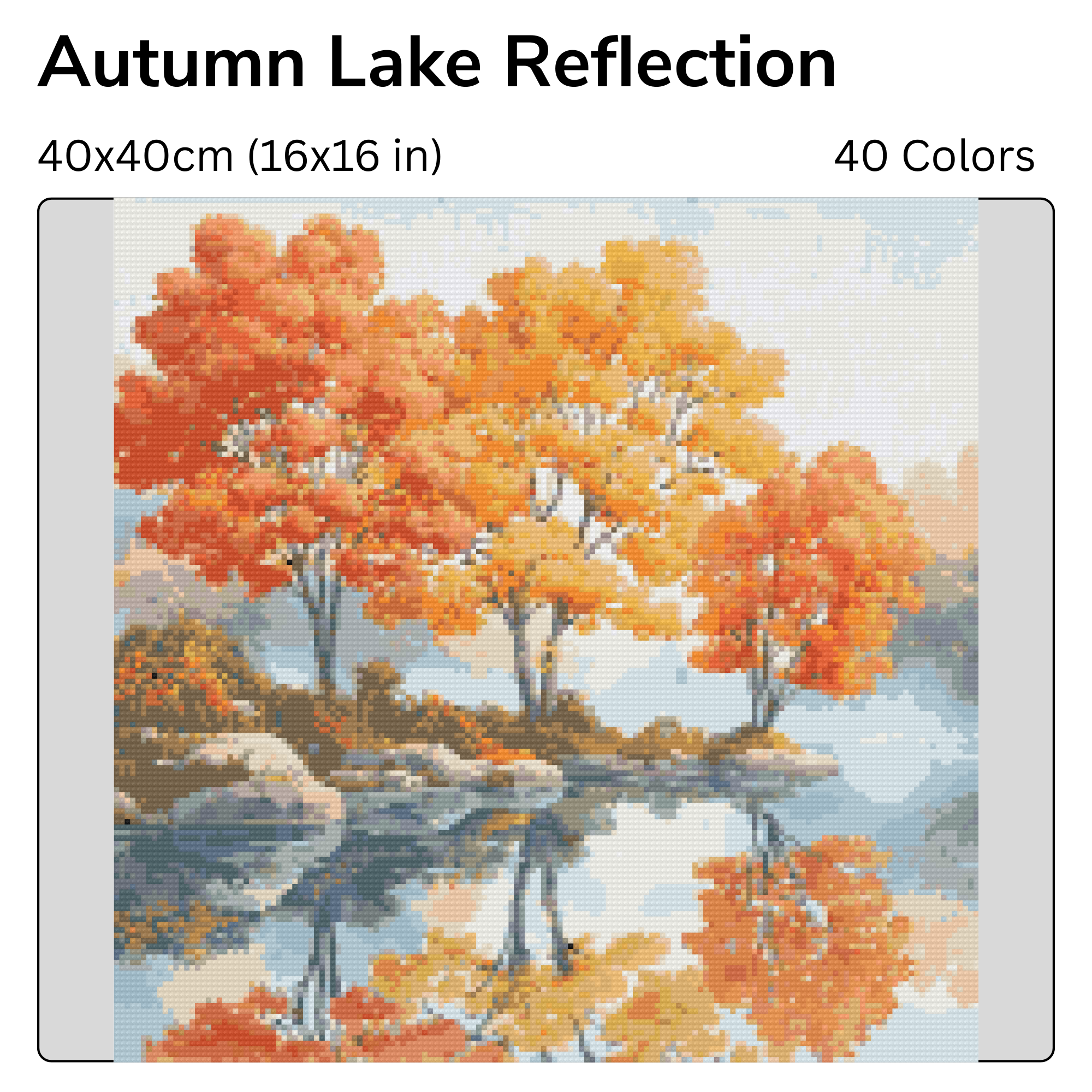 Autumn Lake Reflection — Diamond Painting Kit