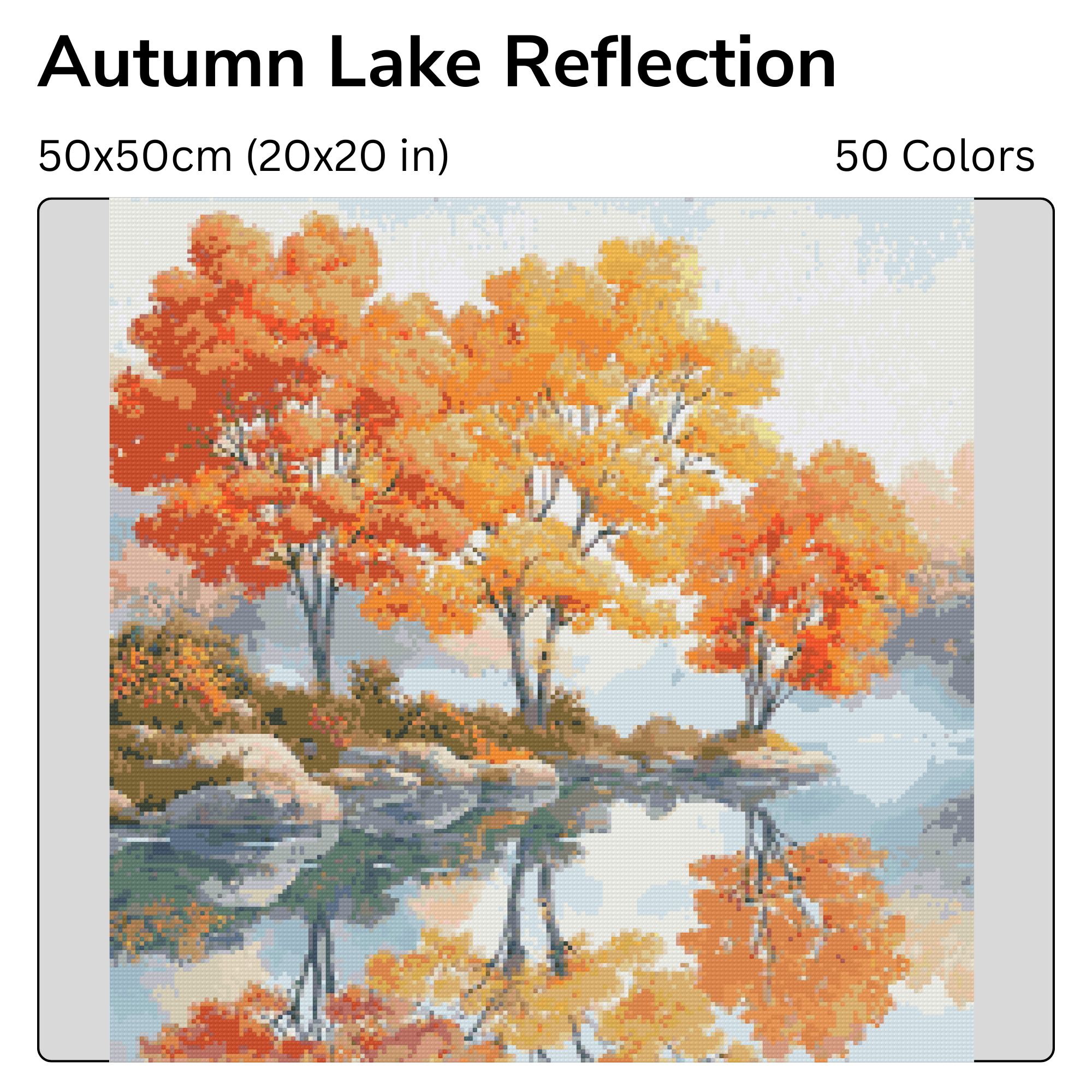 Autumn Lake Reflection — Diamond Painting Kit