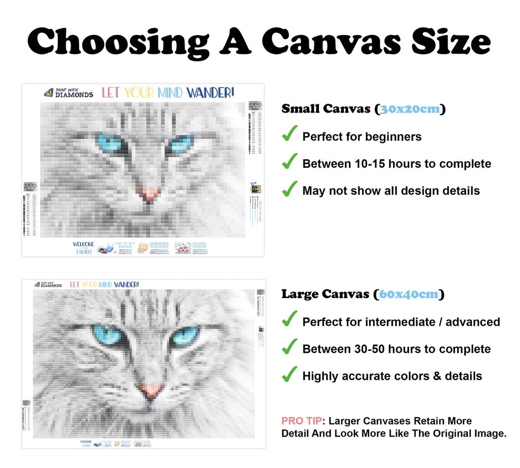 Baby Blue Kitty Eyes — Diamond Painting Kit