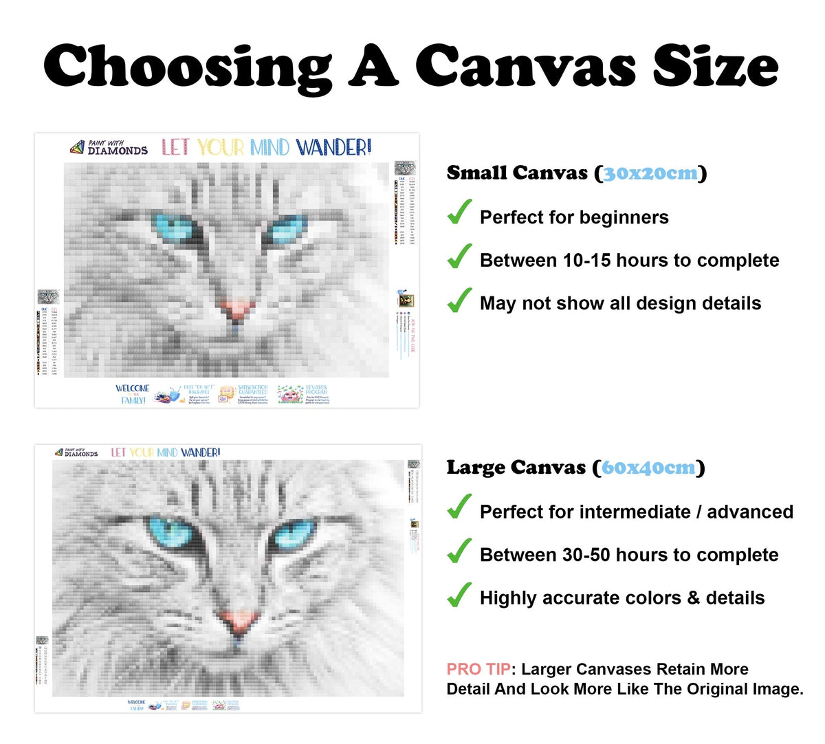 Baby Blue Kitty Eyes — Diamond Painting Kit