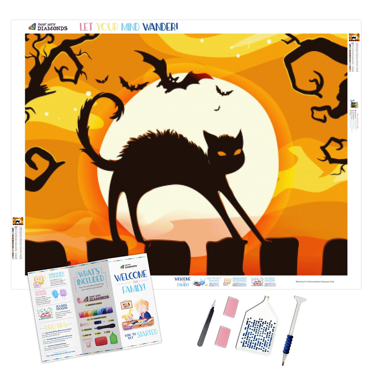 Cat On The Fence — Diamond Painting Kit