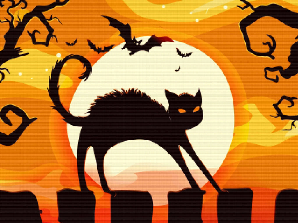 Cat On The Fence — Diamond Painting Kit