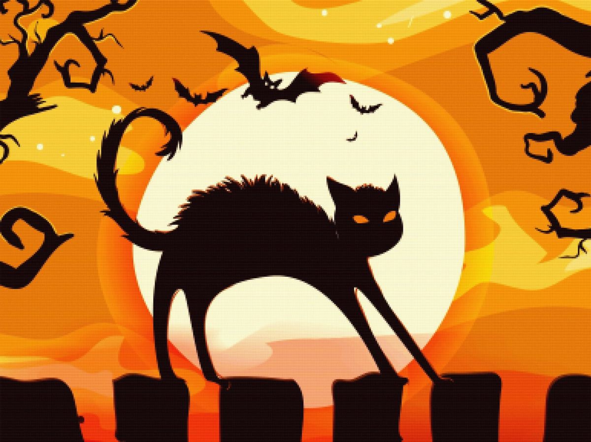 Cat On The Fence — Diamond Painting Kit