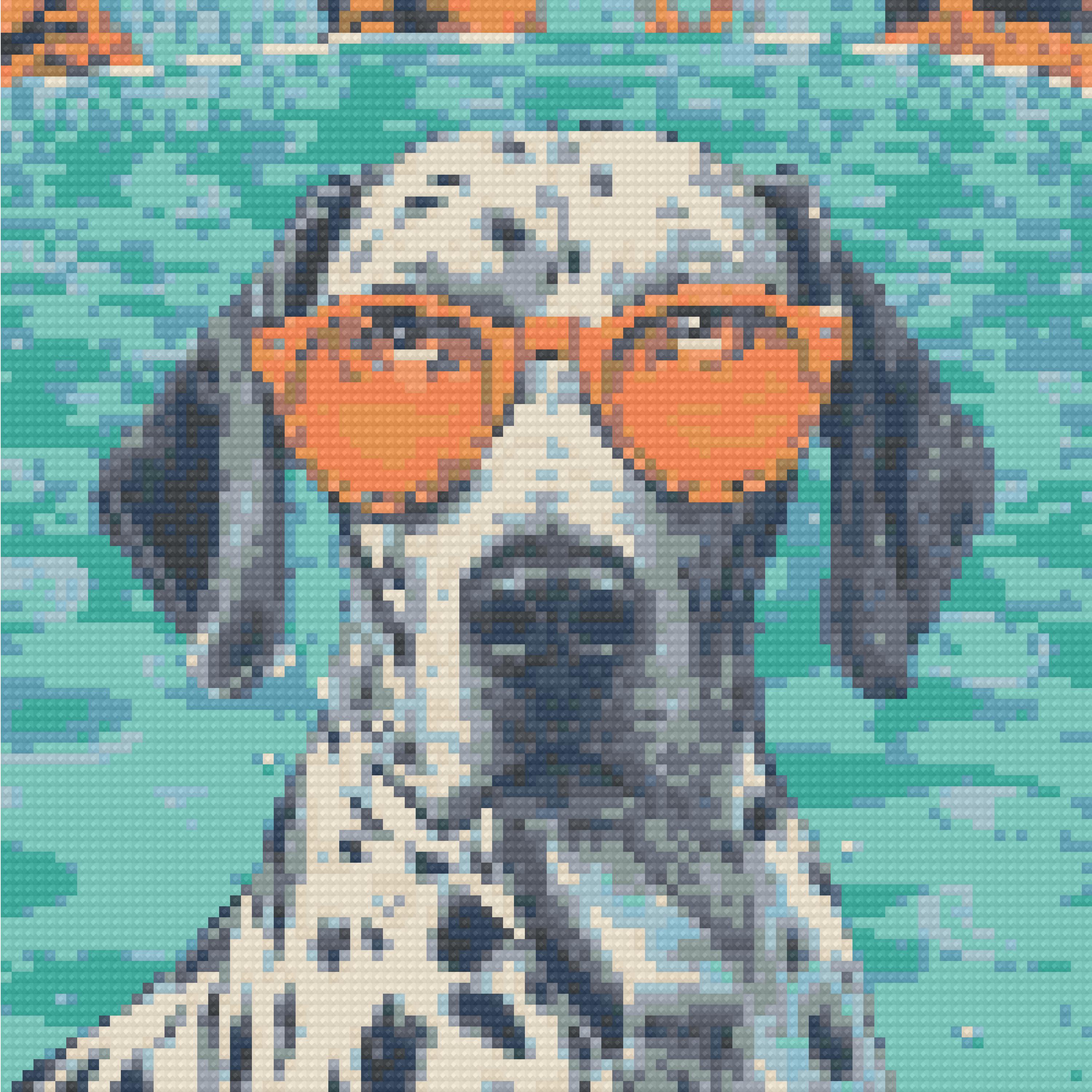 Chill Dog by the Pool — Starter Diamond Painting Kit