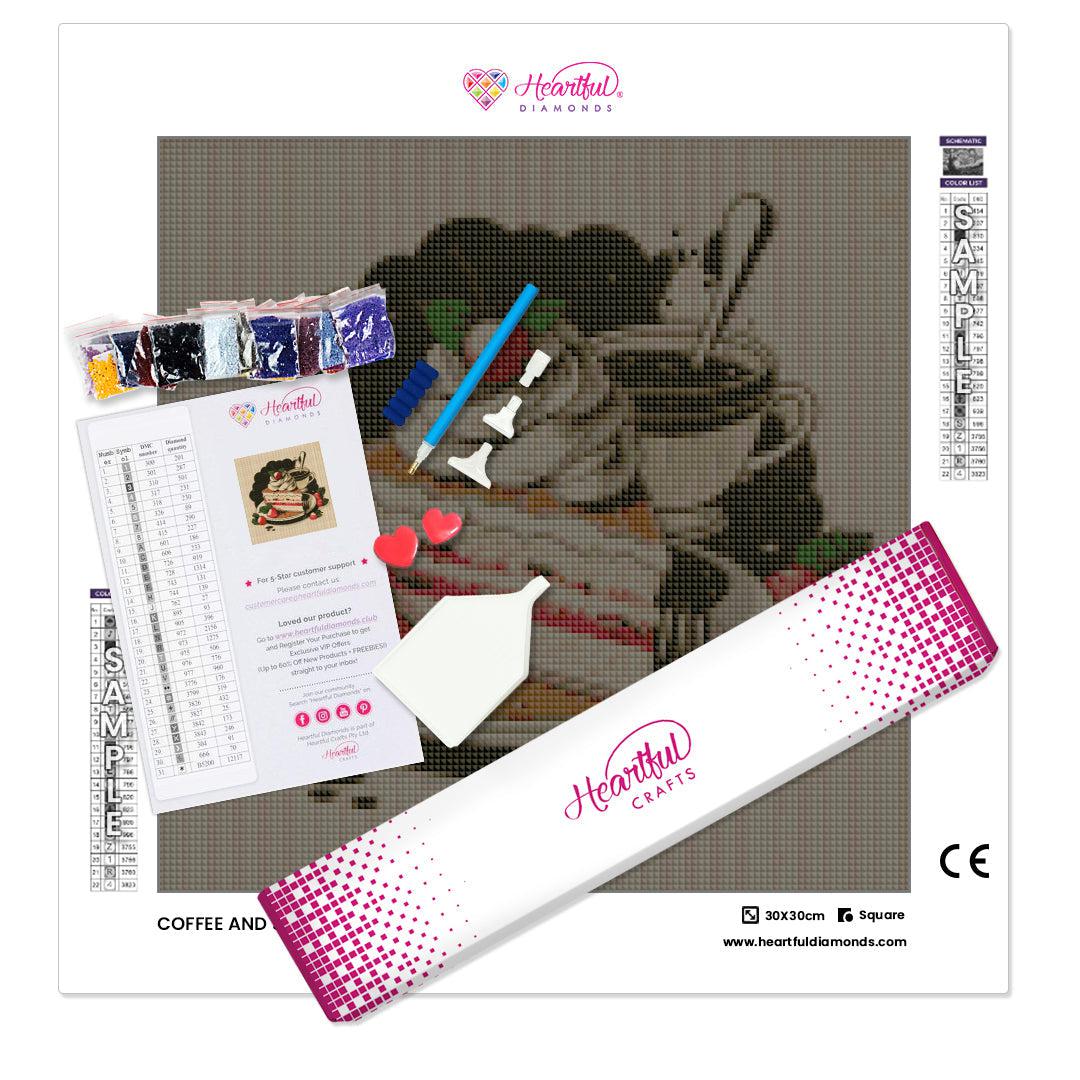 Coffee and Strawberry Shortcake — Starter Diamond Painting Kit