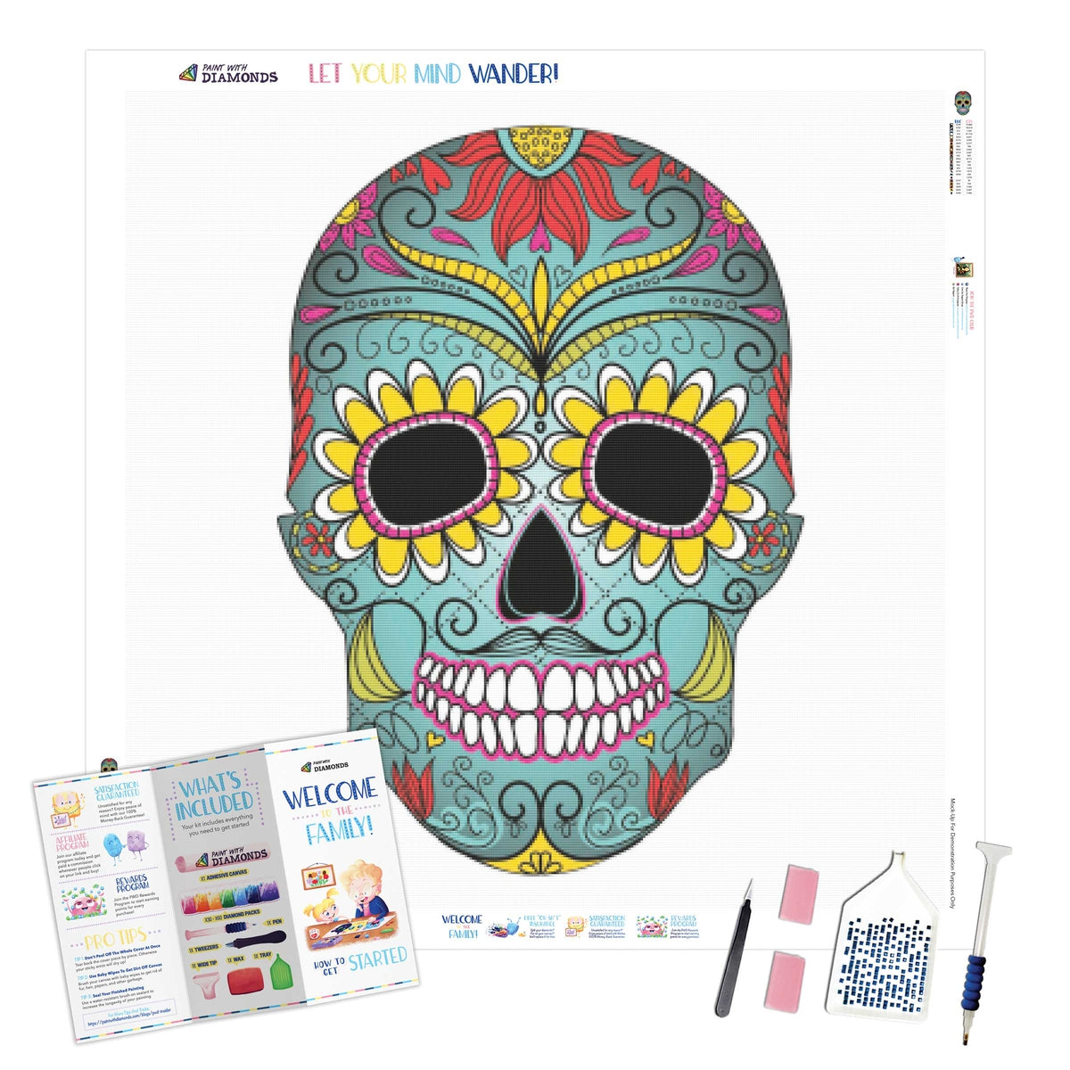 Day Of The Dead Skull — Diamond Painting Kit