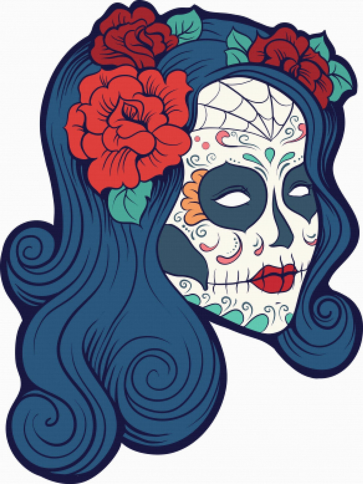 Female Sugar Skull — Diamond Painting Kit