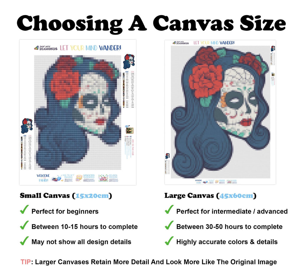 Female Sugar Skull — Diamond Painting Kit