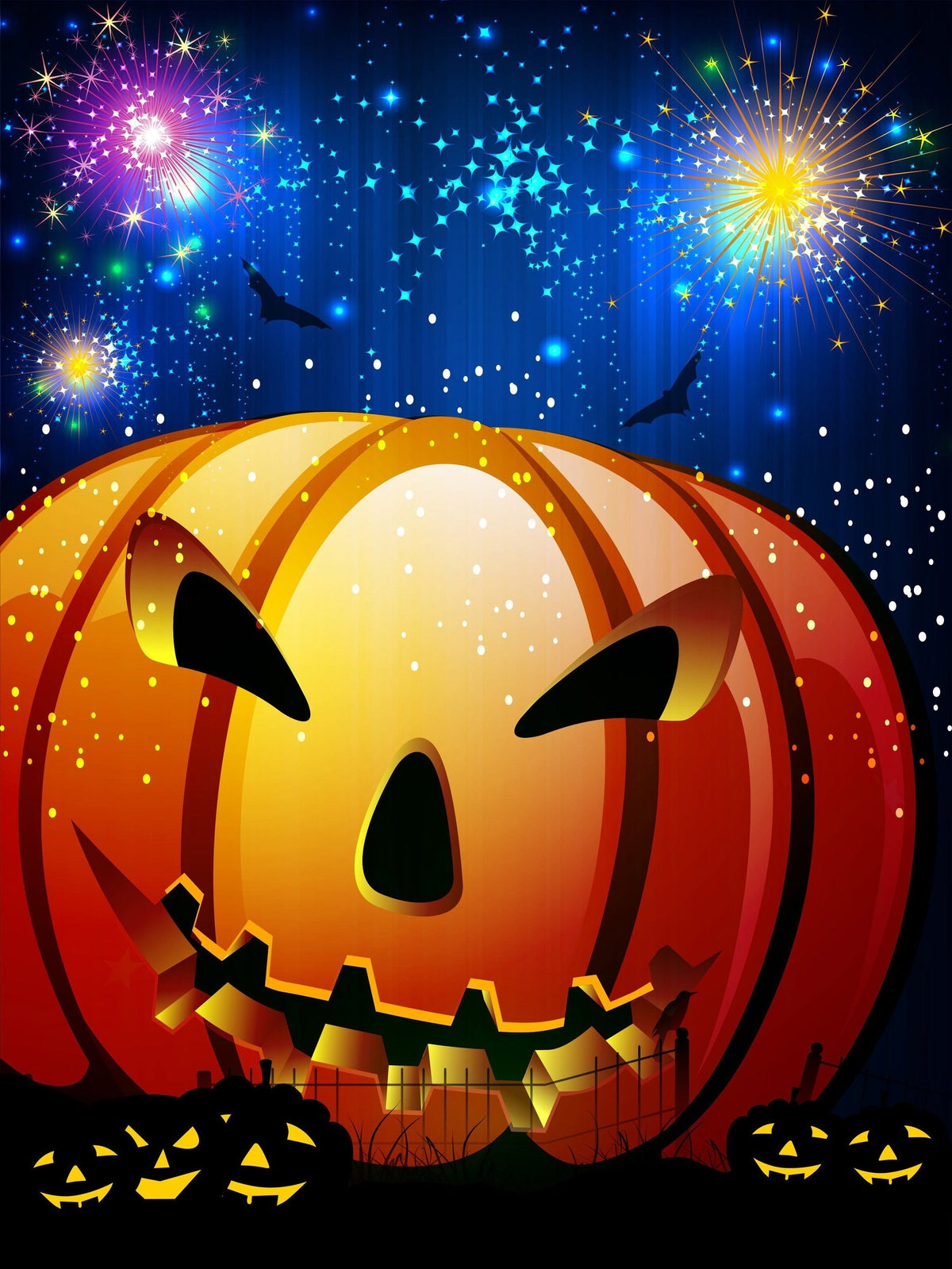 Fireworks On Halloween — Diamond Painting Kit