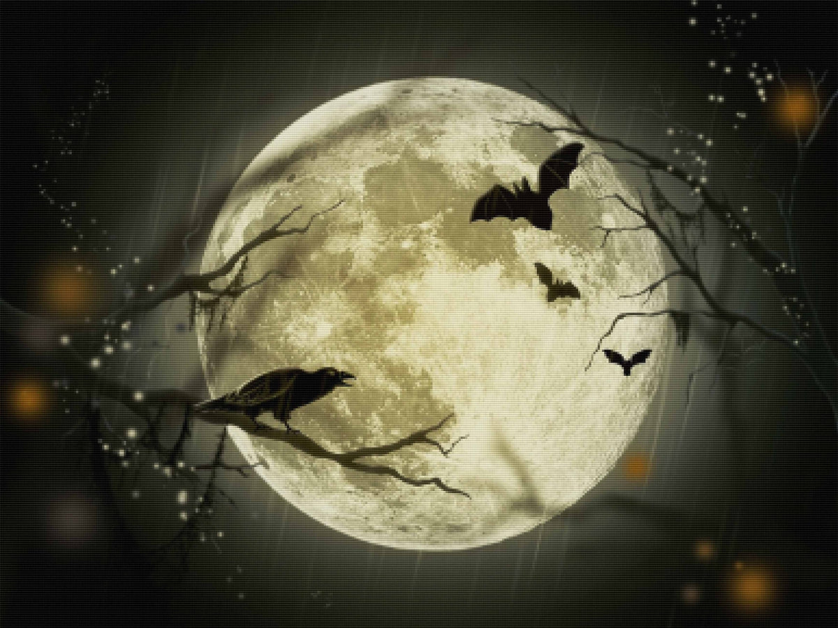 Full Moon On Halloween — Diamond Painting Kit