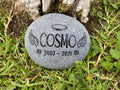 Loss of cat gift Grave Marker Custom Engraved Pet Memorial Stone Angel wings cat or dog loss gift