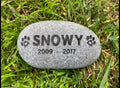 Pet Grave Marker Custom Engraved Pet Memorial Stone Paw Prints