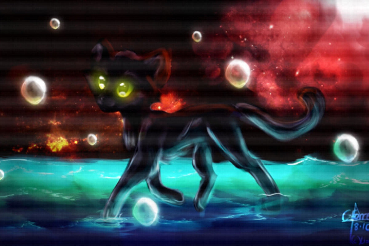 Intergalactic Cat — Diamond Painting Kit