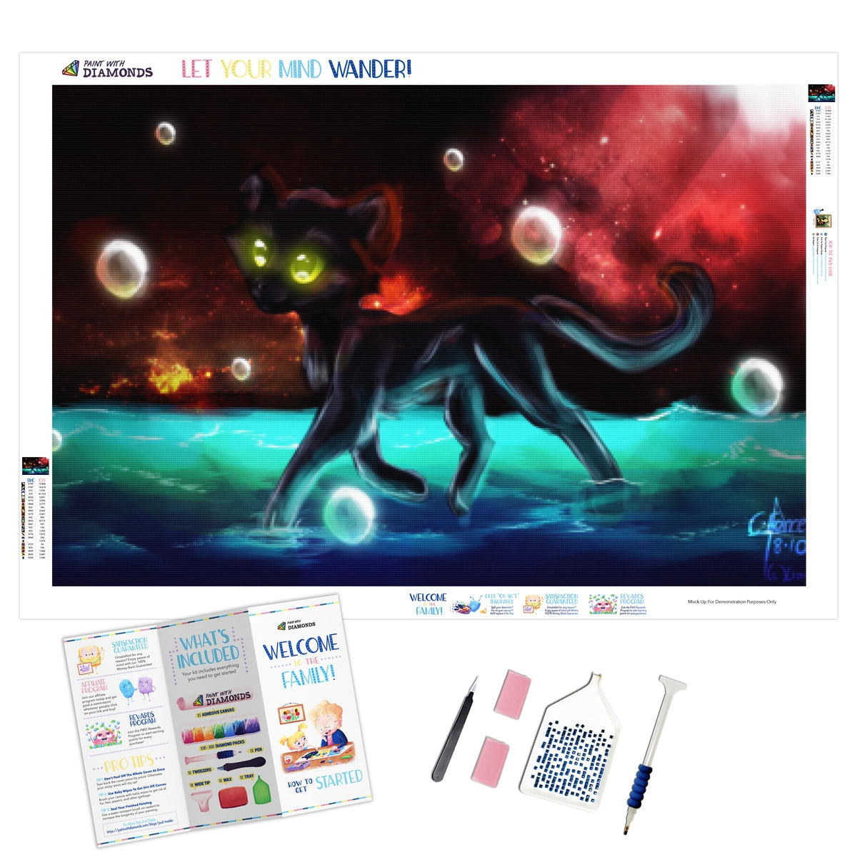 Intergalactic Cat — Diamond Painting Kit
