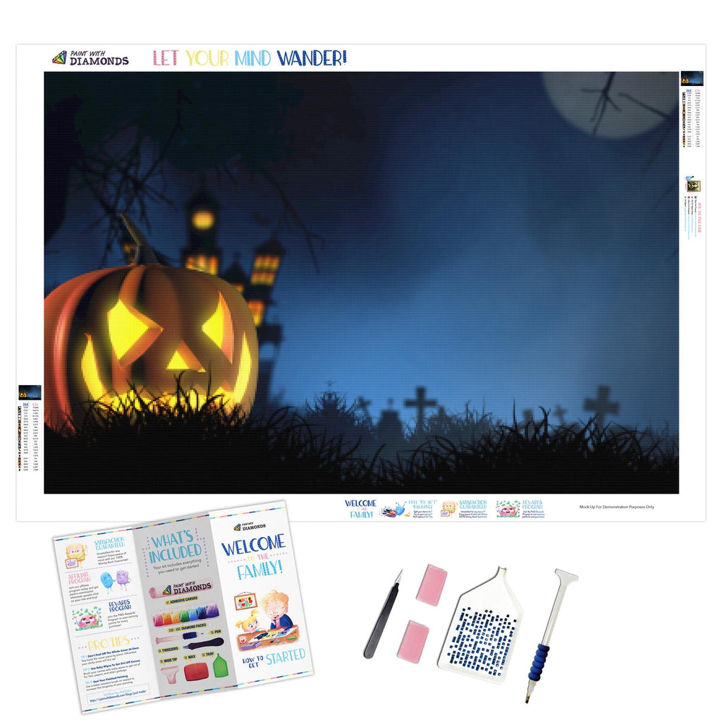 Jack O Lantern Cemetary — Diamond Painting Kit