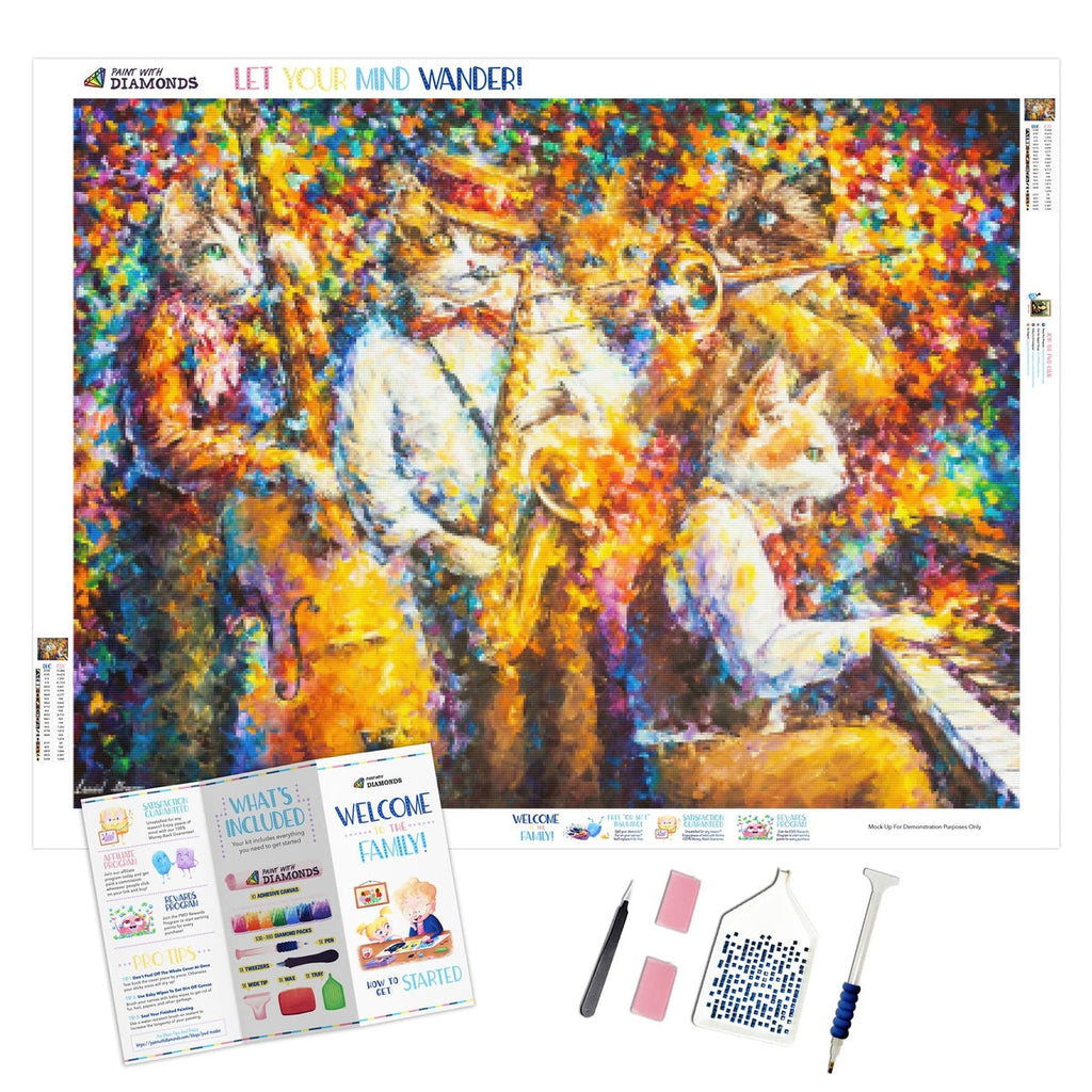 Jazzy Cats — Diamond Painting Kit