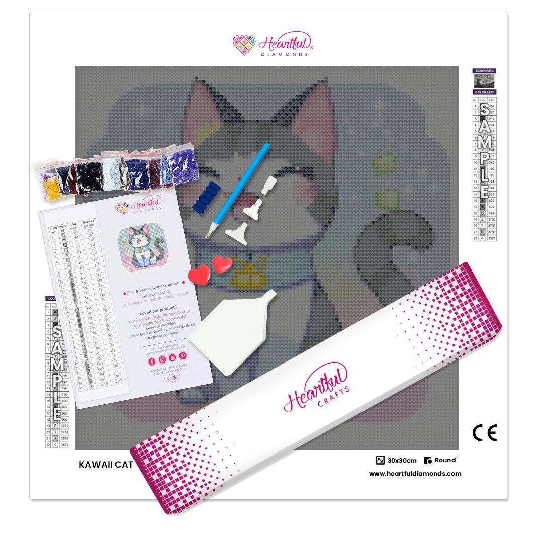 Happy Kawaii Cat — Starter Diamond Painting Kit