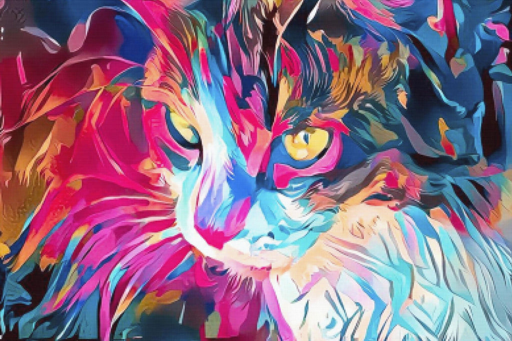 Kitty Abstract — Diamond Painting Kit