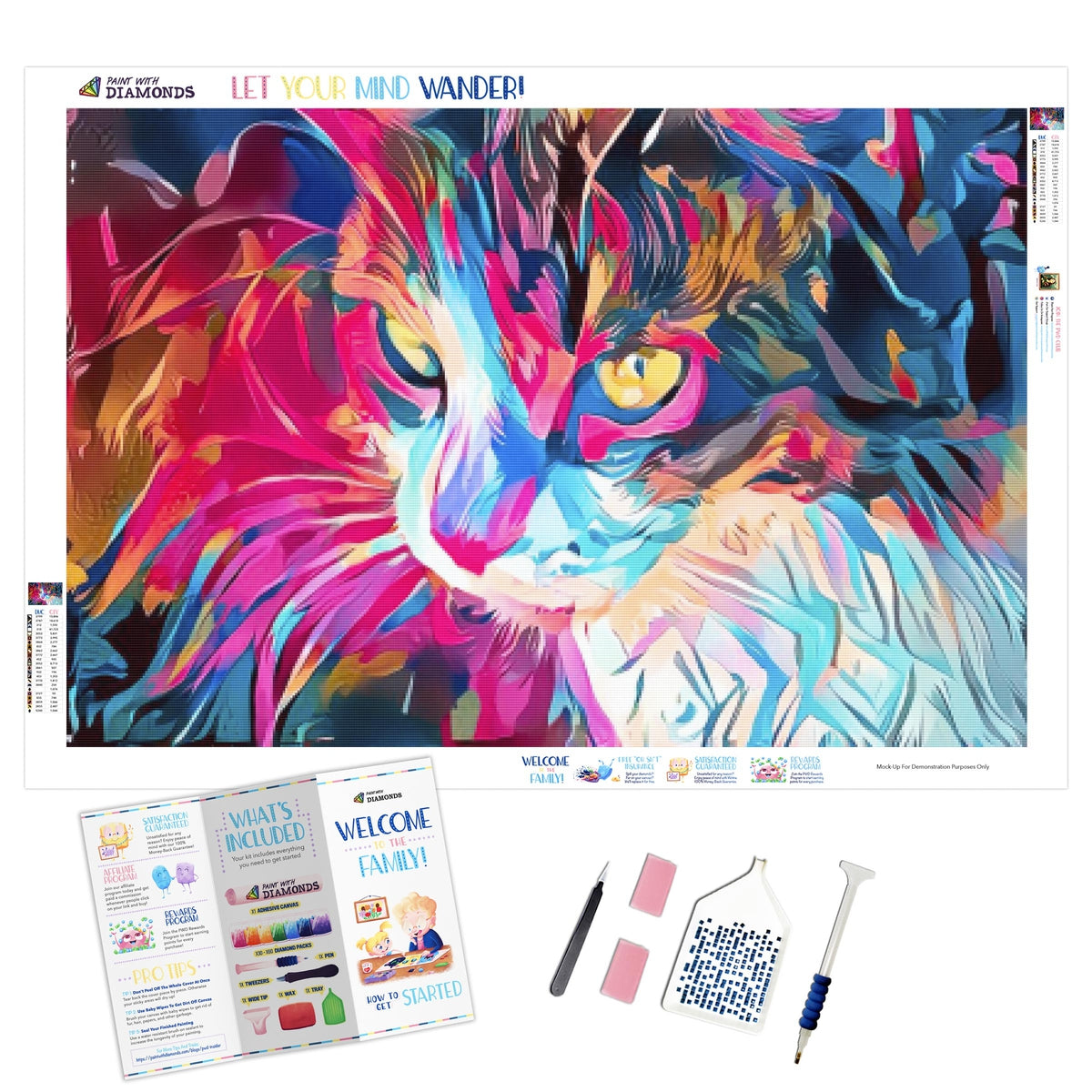 Kitty Abstract — Diamond Painting Kit