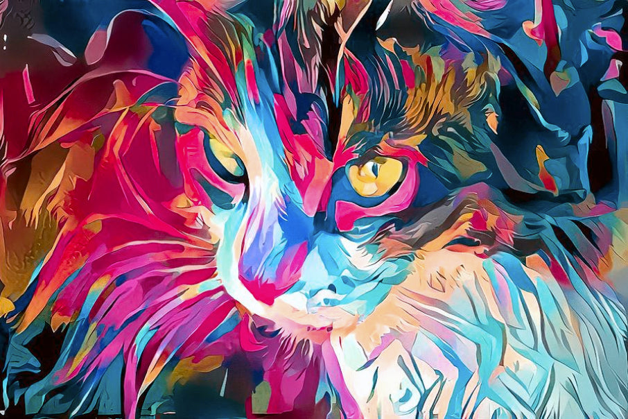 Kitty Abstract — Diamond Painting Kit
