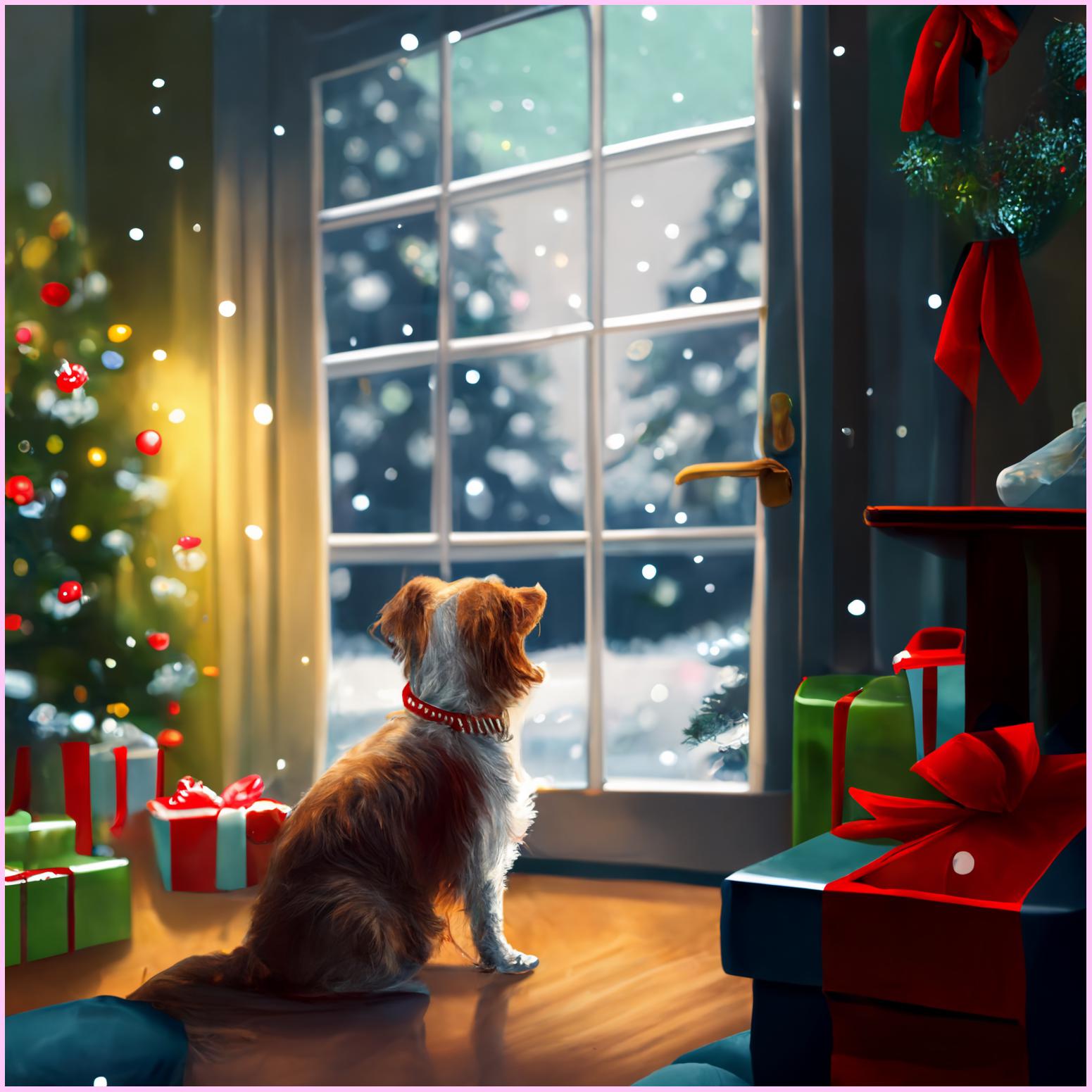 Merry Christmas with Fido — Diamond Painting Kit
