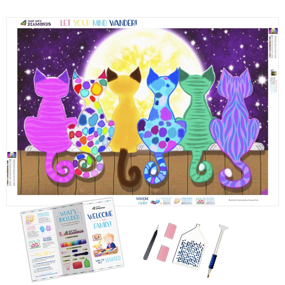 Moon Shadow Meow — Diamond Painting Kit