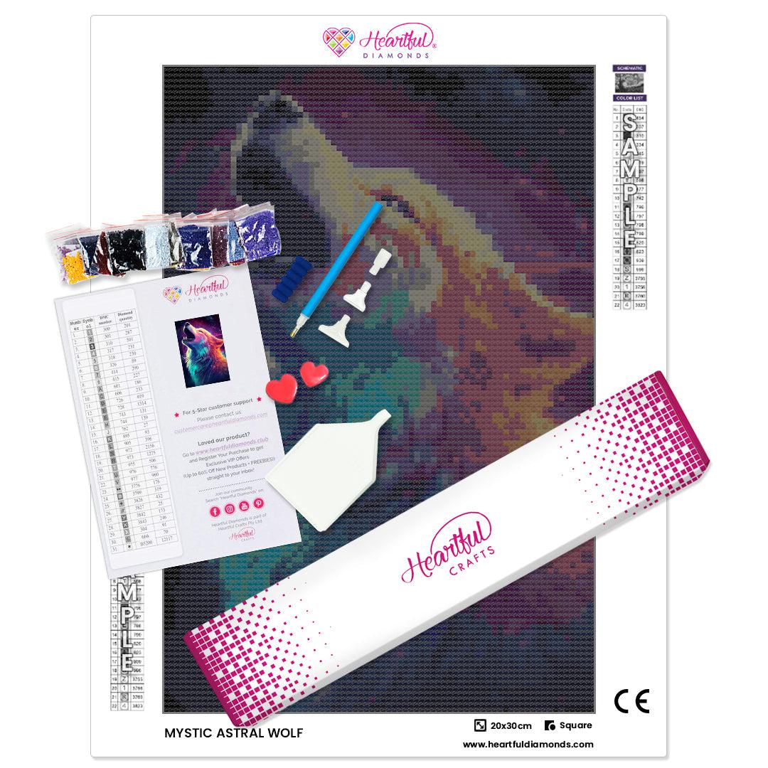 Mystic Astral Wolf — Starter Diamond Painting Kit