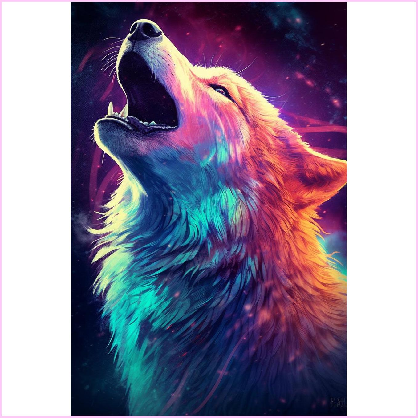 Mystic Astral Wolf — Starter Diamond Painting Kit