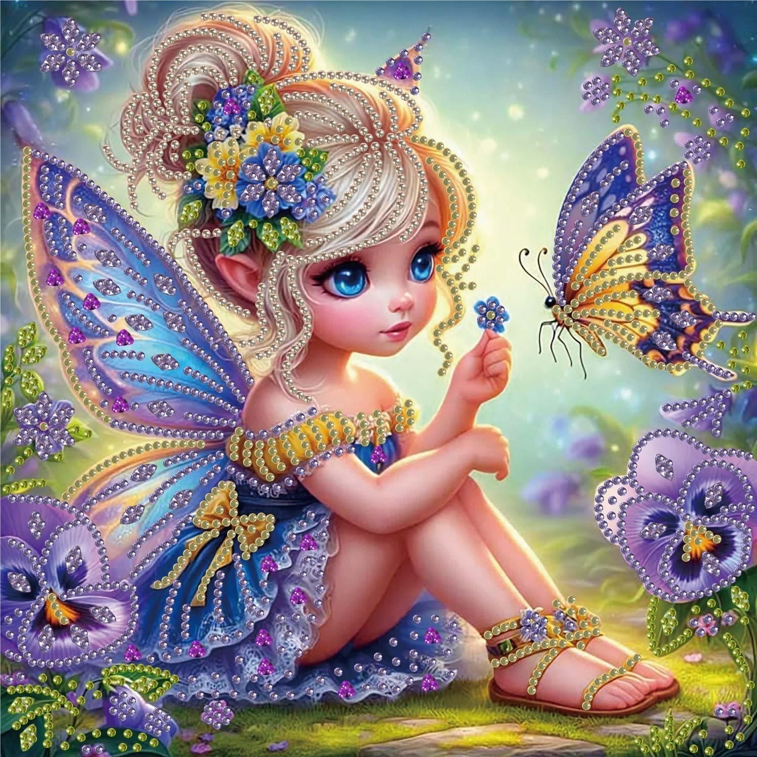 Star Moon Muse Shaped Diamond Painting 30x30cm