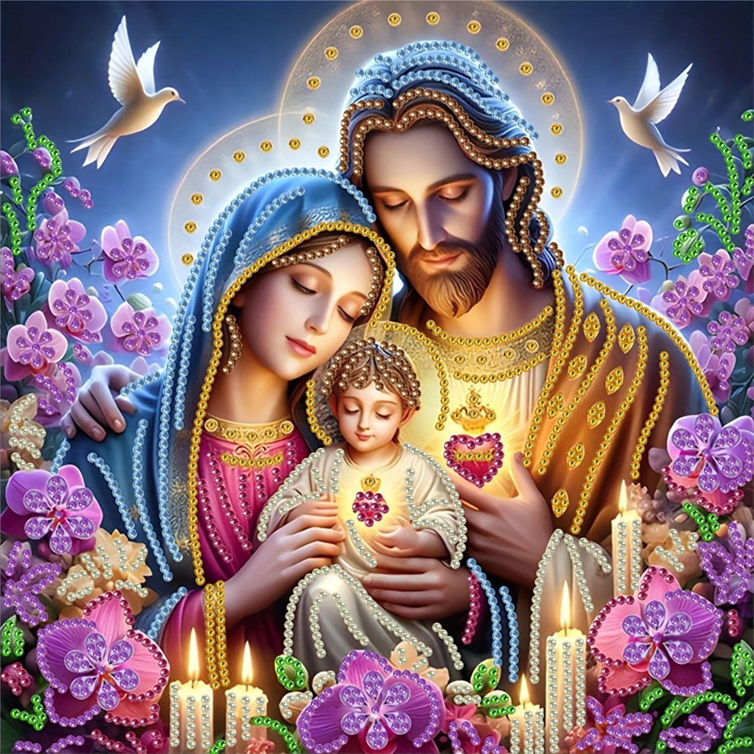 Star Moon Muse Shaped Diamond Painting 30x30cm