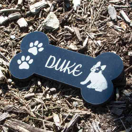 Custom Dog Bone Memorial, Dog Headstone, Dog Grave Marker