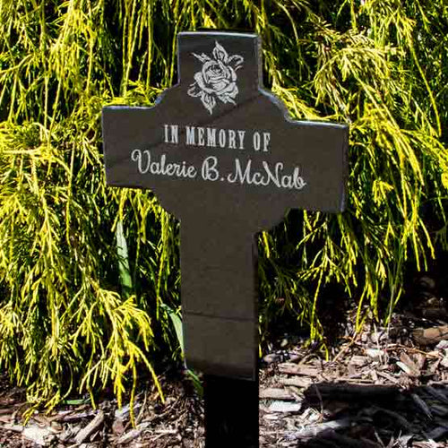 Custom Granite Cross, Memorial Cross, Engraved Celtic Cross