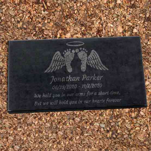 Custom Hold You in our Hearts Forever Infant Headstones — Pet Memorial Keepsake