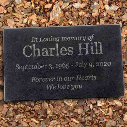 Custom In Loving Memory Black Granite Memorial, Granite Headstone
