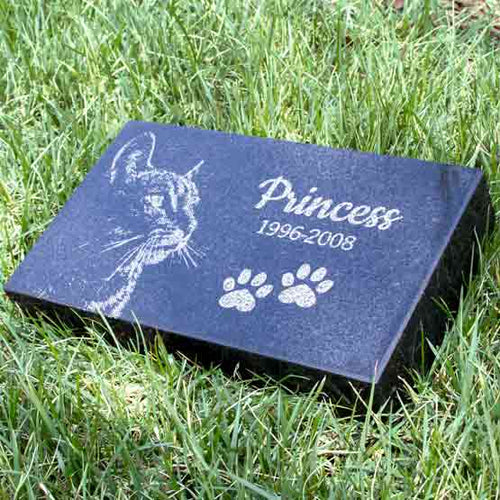 Custom Cat Headstone, Granite Cat Memorial, Cat Grave Markers
