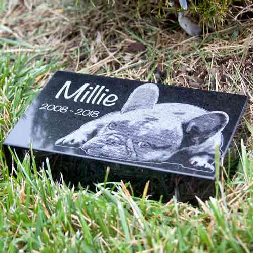 Custom Dog Headstone, Granite Dog Memorial, Dog Grave Markers