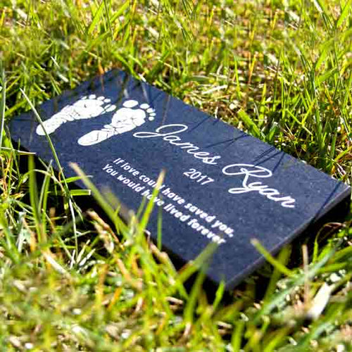 Custom Infant Headstone, Granite Infant Memorial, Infant Grave Markers
