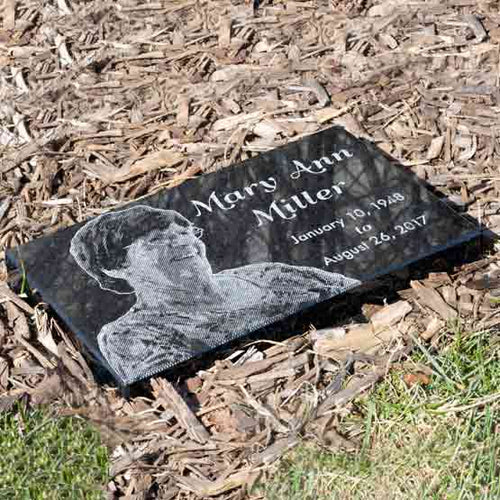 Custom Granite Headstone Memorial, Engraved Granite Markers